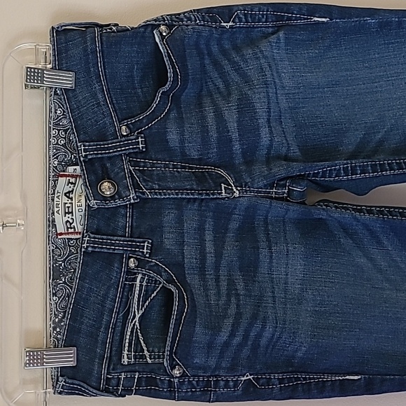 Ariat REAL Denim Medium Washed Women's Low Rise Bootcut Jeans Blue - Size 27 S - Picture 3 of 8